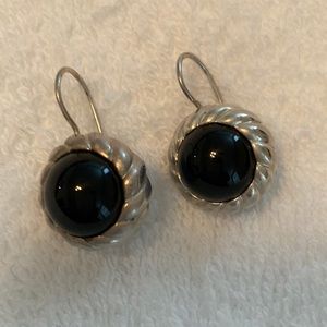 Sterling & Black Onyx Earrings
